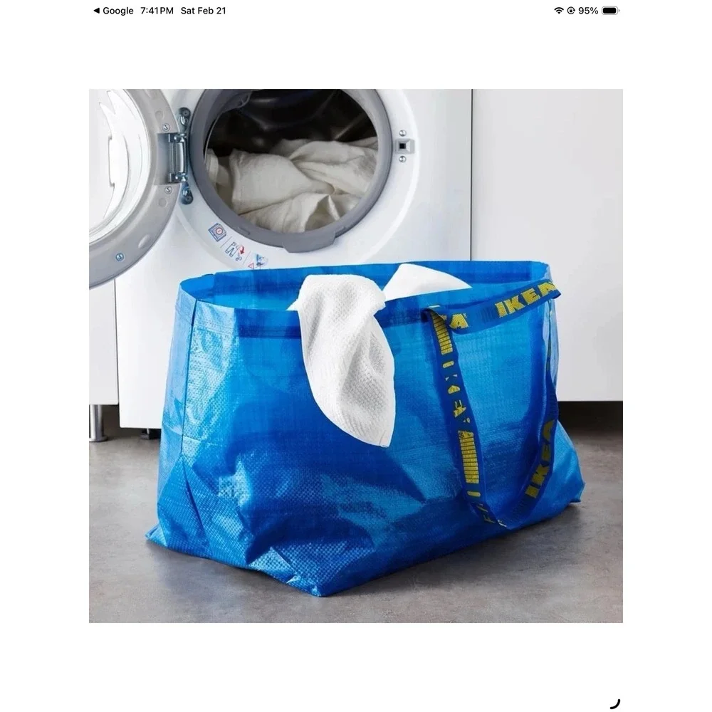 IKEA Frakta Blue Shopping Bags Set of 4 Extra Large Reusable Totes 172.283.40
